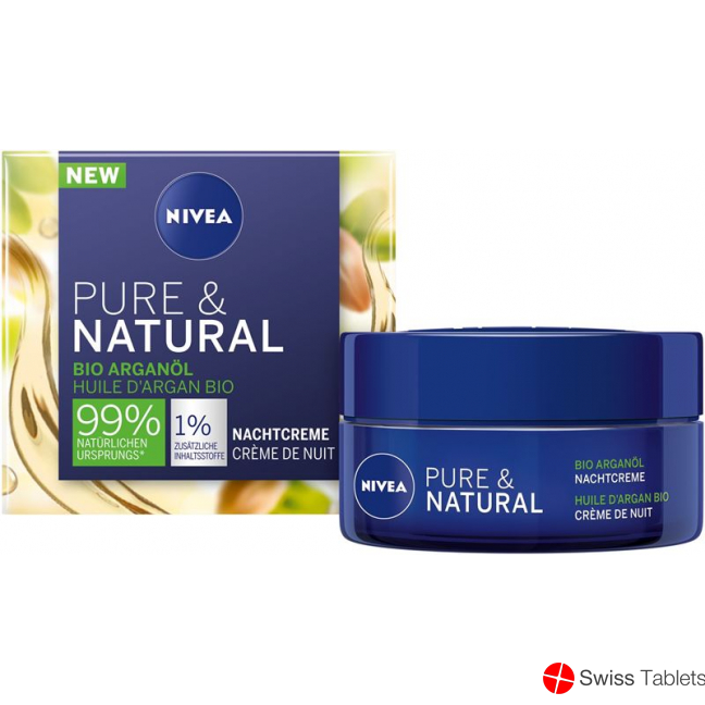 Nivea Pure & Natural Nachtcreme Arganöl Bio 50 M buy online