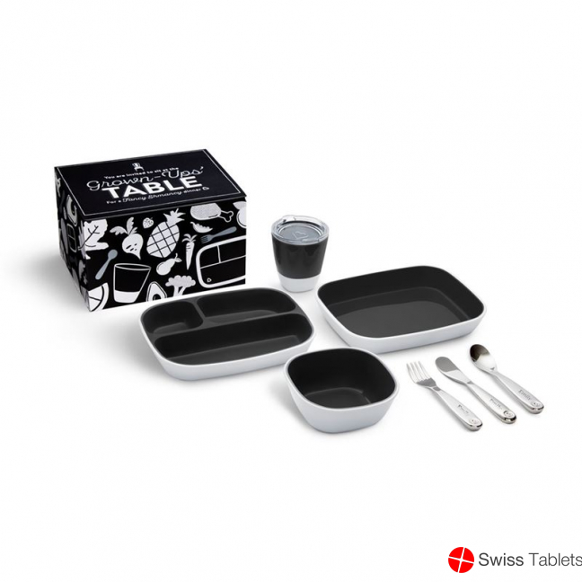 Munchkin Grown Ups Table Dining Set Black 7-piece buy online