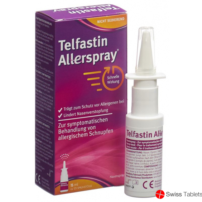 Telfastin Allerspray Nasal Spray bottle 15ml buy online