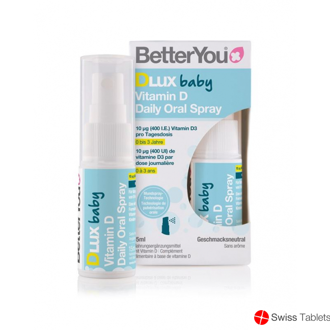 BetterYou Dlux Baby Vitamin D Daily Oral Spray 15ml buy online