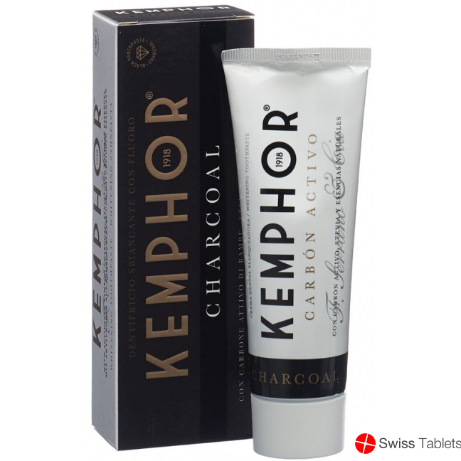 Kemphor Toothpaste Charcoal Tube 75ml buy online