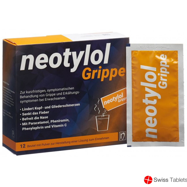 Neotylol Grippe Pulver Beutel 12 Stück buy online