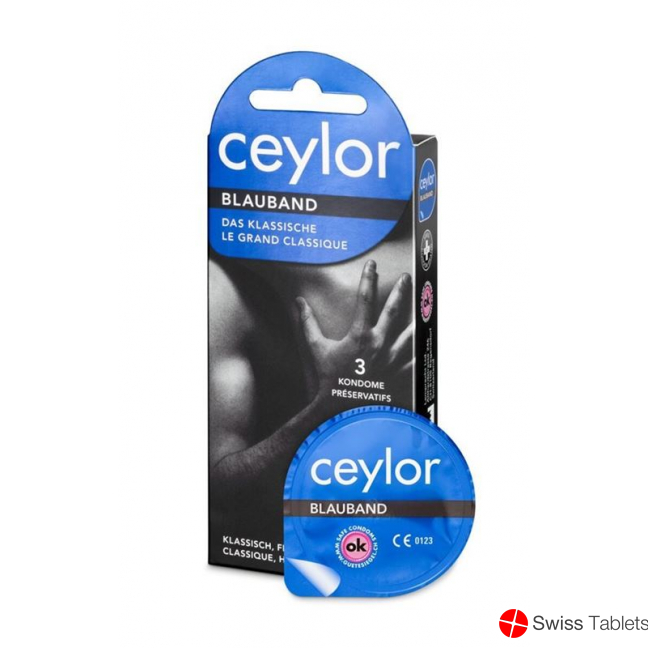 Ceylor blueribbon condoms with reservoir 3 pieces buy online