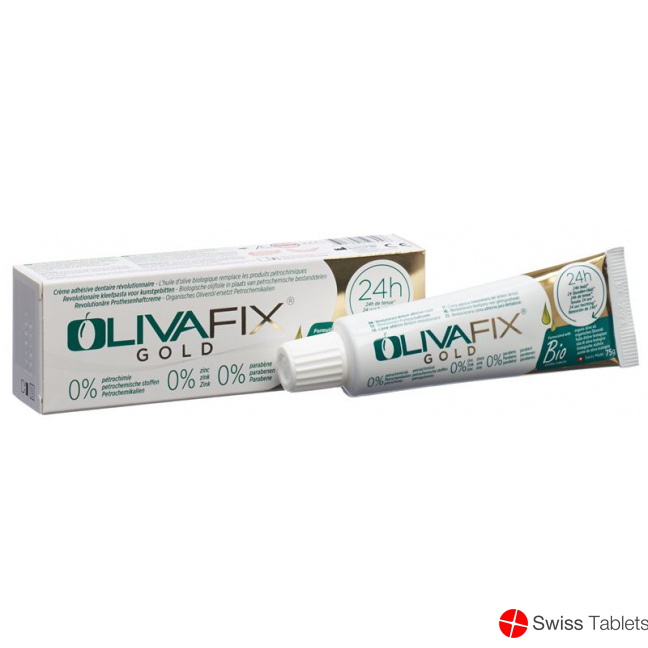 Olivafix Gold Zahnprothesenhaftcreme Tube 75g buy online