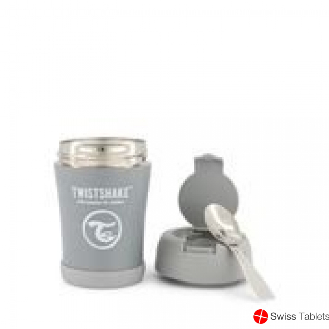 Twistshake Stainless Steel Food 350ml Pastel Grey buy online
