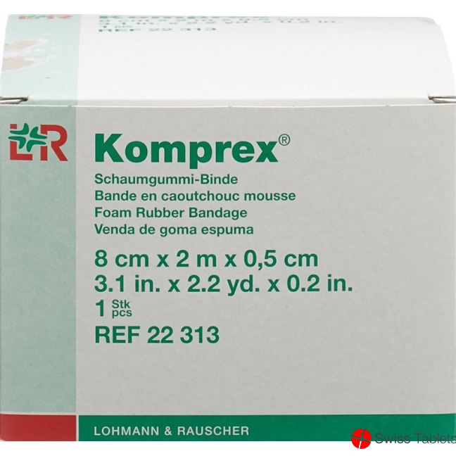 Komprex foam bandage 0.5cm 8cmx2m white buy online