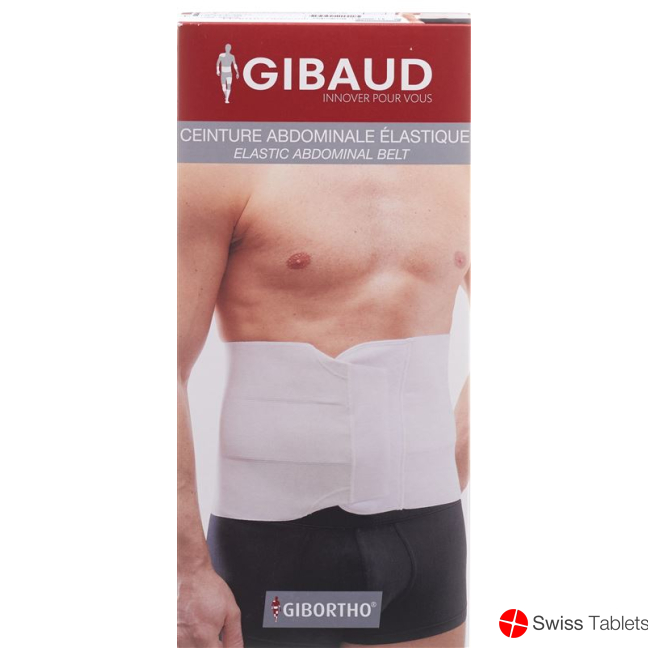 Gibaud Leibgürtel Velcro 24cm 106-120cm Weiss buy online