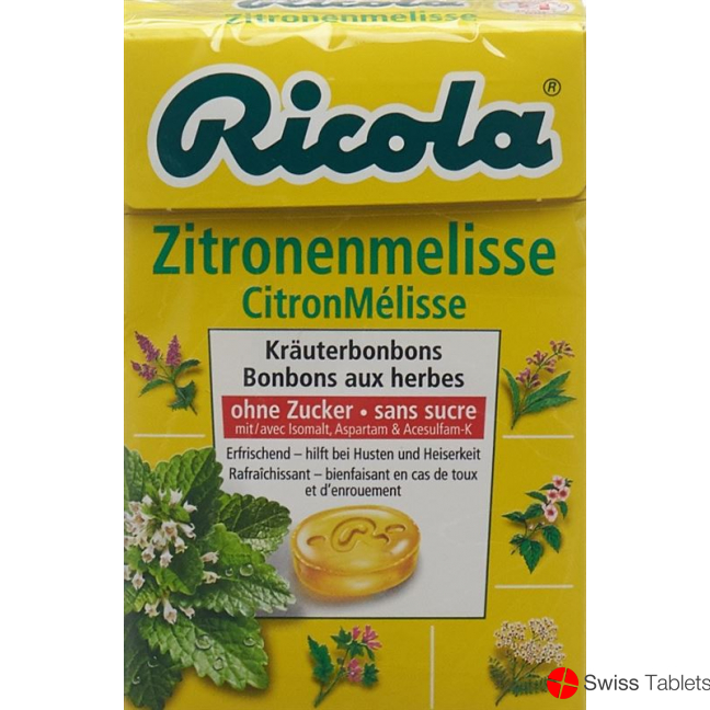 Ricola Zitronenmelisse Kräuterbonbons ohne Zucker Box 50g buy online