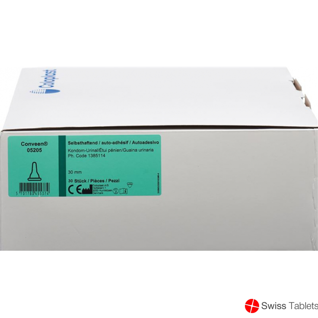 Conveen Kondom-Urinal Selbsthaftend Grün 30/94mm 8cm lang 30 Stück buy online