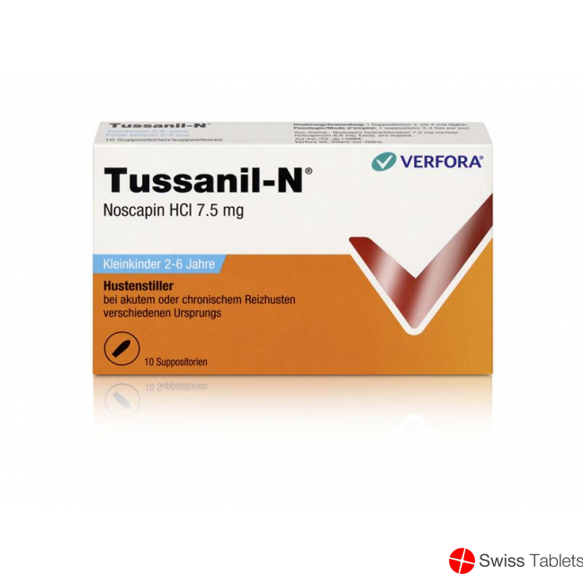 Tussanil N 7.5mg Kleinkinder 10 Zäpfchen buy online