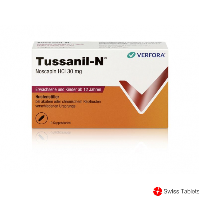 Tussanil N Zäpfchen 30mg Erwachsene 10 Stück buy online