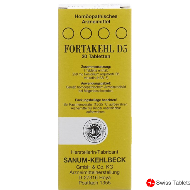 Fortakehl Tabletten D 5 Trit 20 Stück buy online