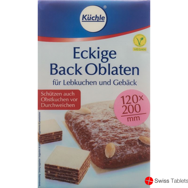 Küchle Eckige Back Oblaten Viereckig 122x202mm 10 Stück buy online