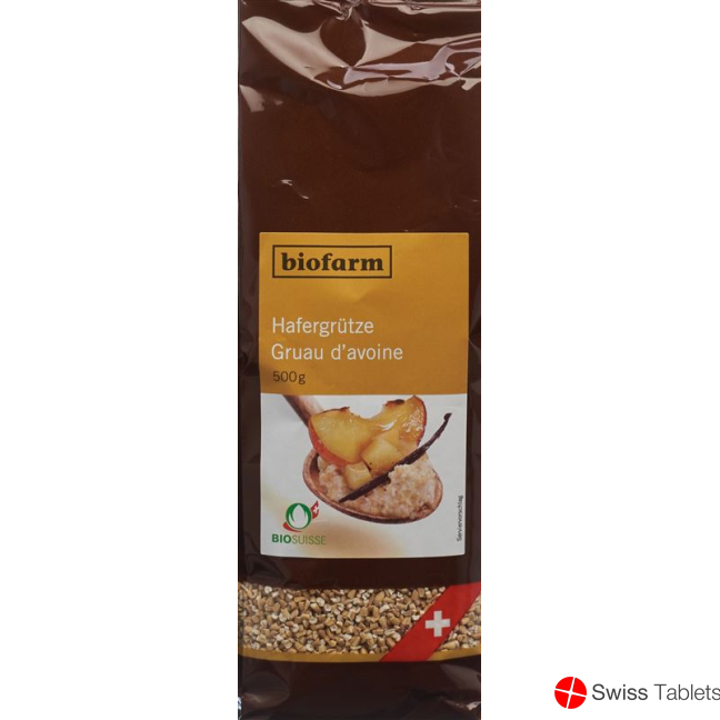 Biofarm Hafergruetze Knospe Beutel 500g buy online