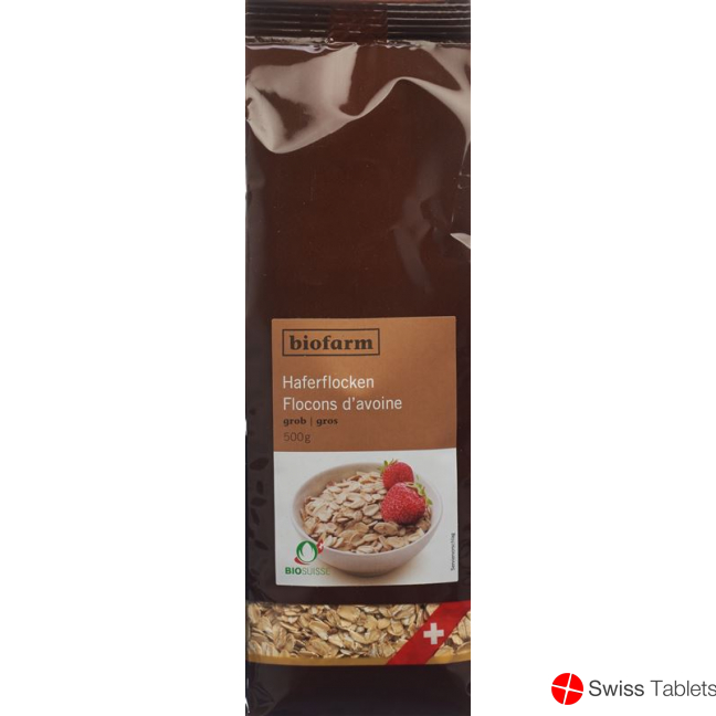 Biofarm Haferflocken Grob Knospe Beutel 500g buy online