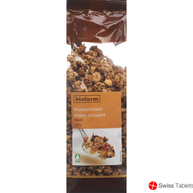 Biofarm Knusper Müesli Knospe Beutel 500g buy online
