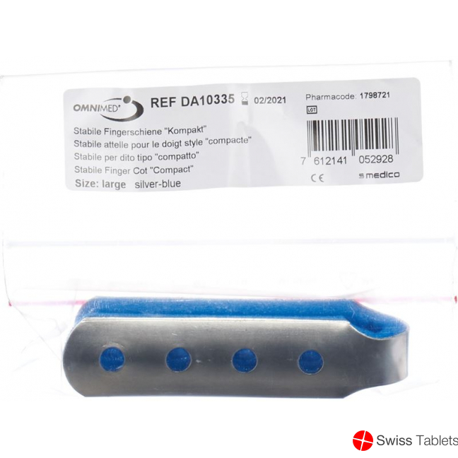 Omnimed Dalco Fingerschiene Grösse L Silber Blau buy online