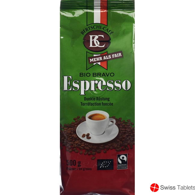 BC Bertschi-Café Bio Bravo Espresso Bohnen Beutel 500g buy online