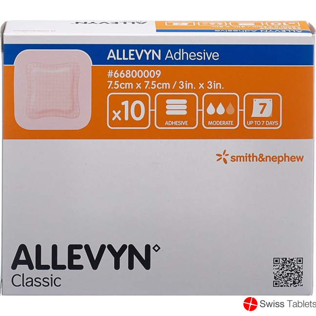 Allevyn Adhesive Wundkompressen 7.5x7.5cm 10 Stück buy online