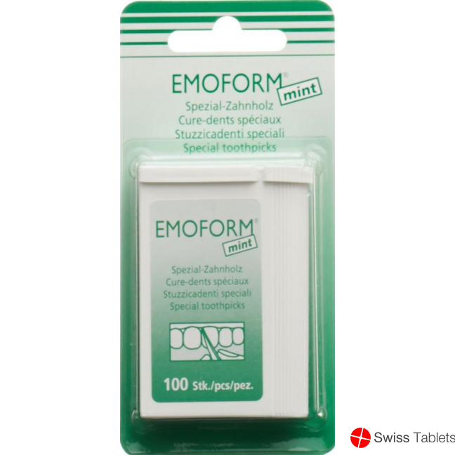 Emoform Zahnhoelzer Mint 100 Stück buy online