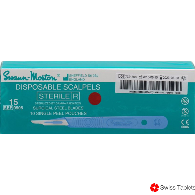 Swann Morton Skalpell 1x Steril No 15 10 Stück buy online