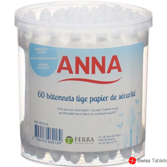 Anna Wattestäbchen Sicherheit 60 Stück buy online