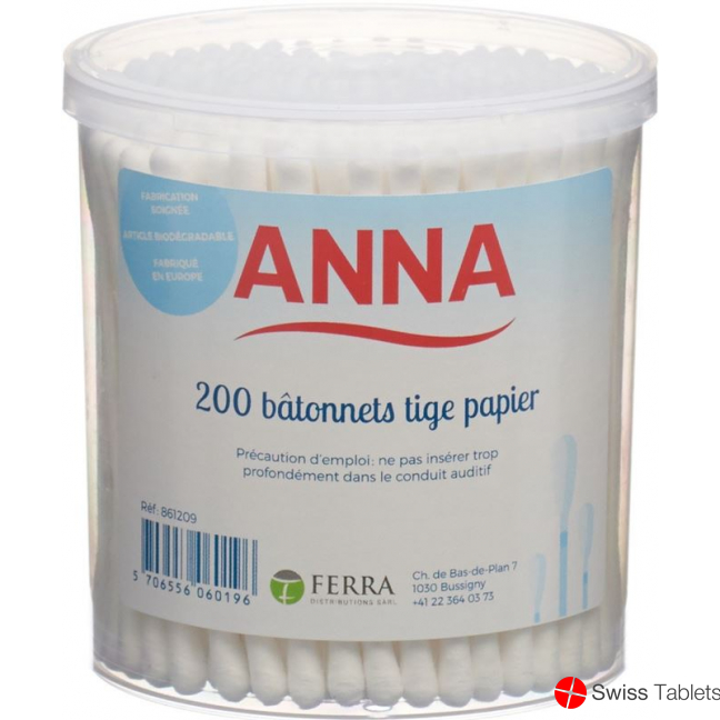Anna Wattestäbchen Papier 200 Stück buy online