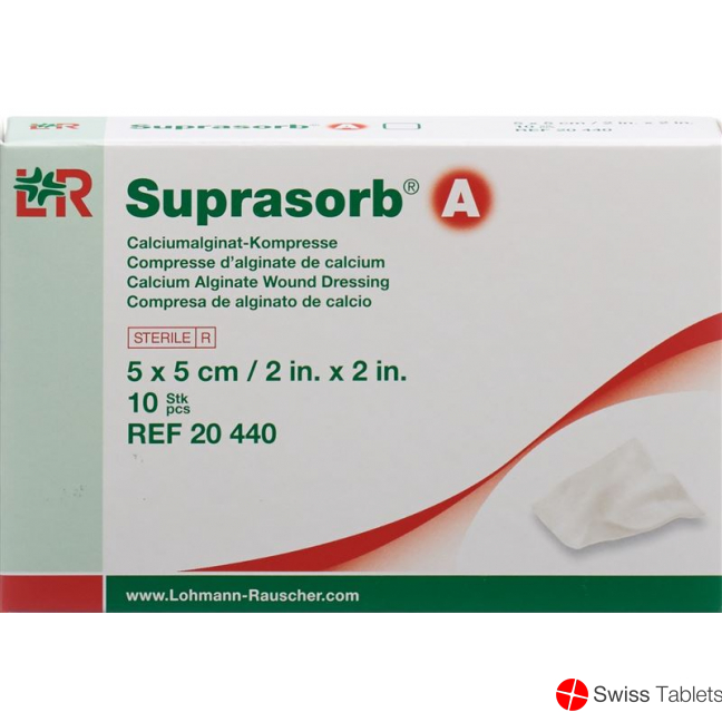 Suprasorb A Calcium Alginat Kompressen 5cmx5cm 10 Stück buy online