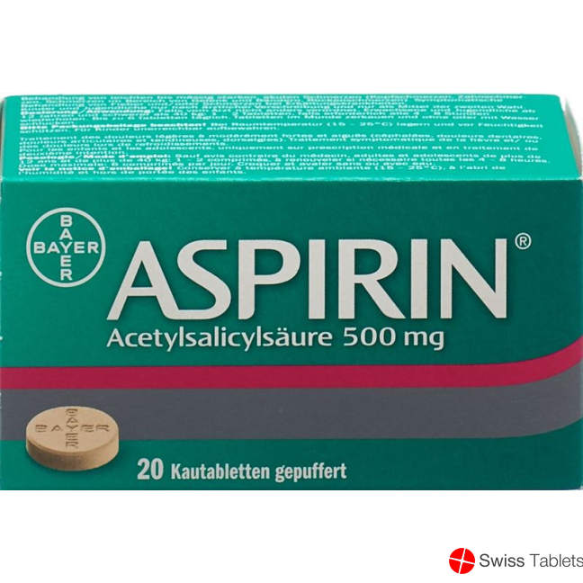 Aspirin 500mg 20 Kautabletten buy online