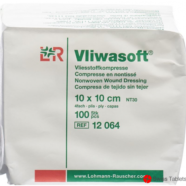 Vliwasoft Nw Kompresse 8 10x10cm 4-fach Beutel 100 Stück buy online