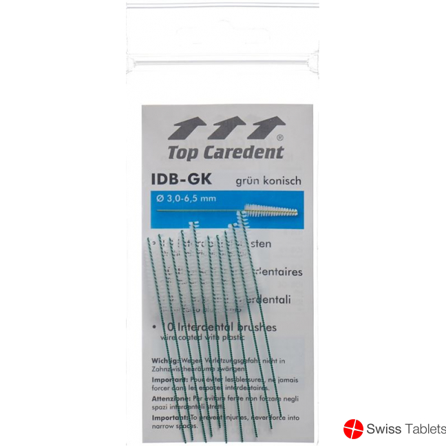Top Caredent IDB-GK Interdentalbürsten Grün konisch 10 Stück buy online