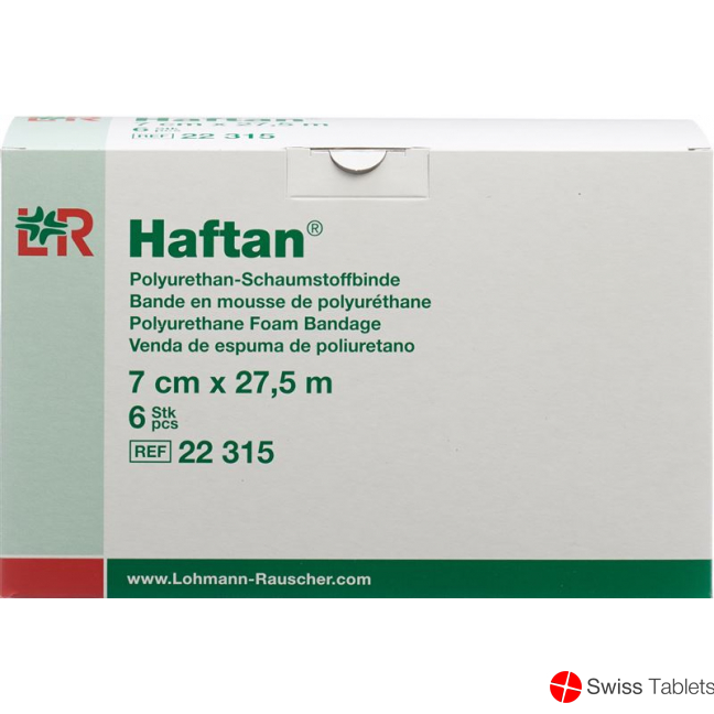 Haftan Polyurethan-Schaumstoffbinden 27.5mx7cm Rolle 6 Stück buy online