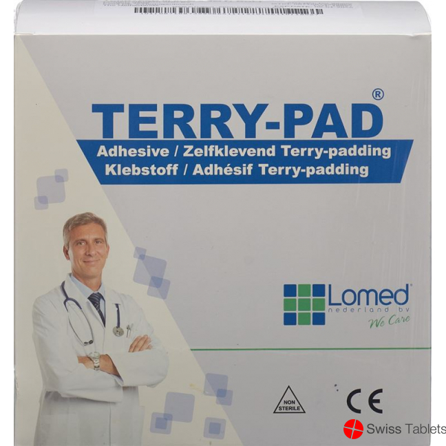 Lomed Terry Pad 8cmx4mx2mm Weiss Selbstkleb Rolle buy online