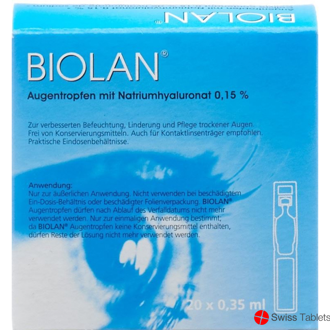 Biolan Augentropfen 20 Monodosis 0.35ml buy online