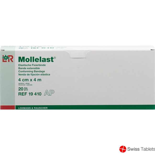 Mollelast Elastische Fixierbinde 4cmx4m Weiss 20 Stück buy online