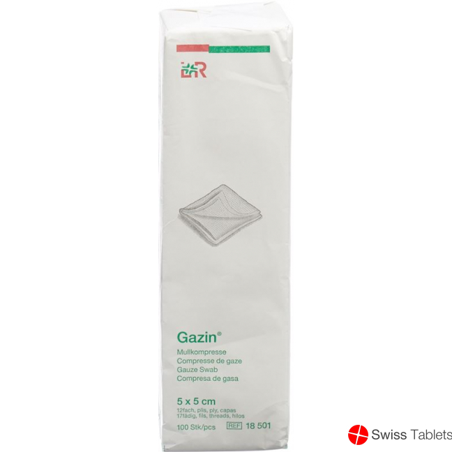 Gazin Faltkompressen 5x5cm 12-fach Unsteril 100 Stück buy online