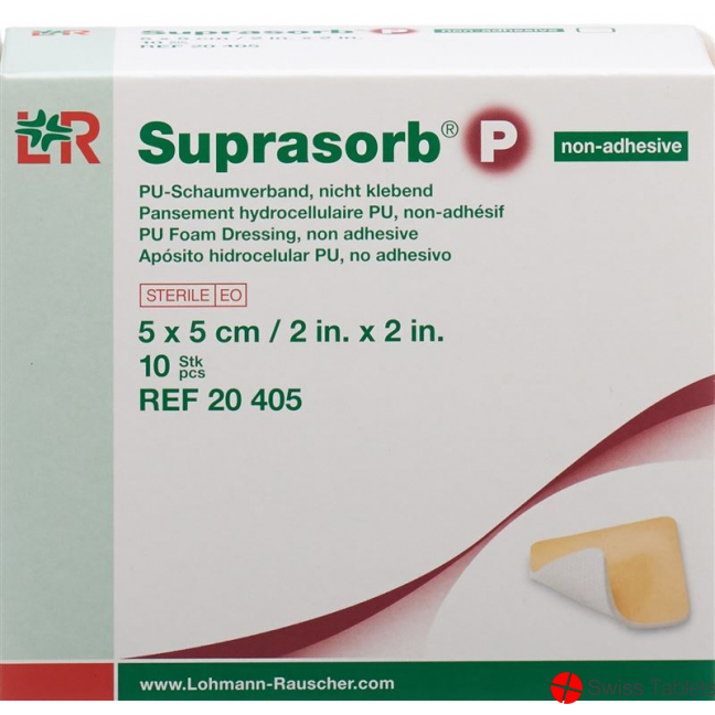 Suprasorb P Schaumverband 5x5cm non Adhesiv 10 Stück buy online