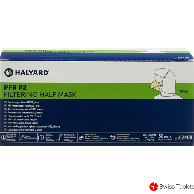 Tecnol Pfr P2 Tbc Maske Gelb 50 Stück buy online