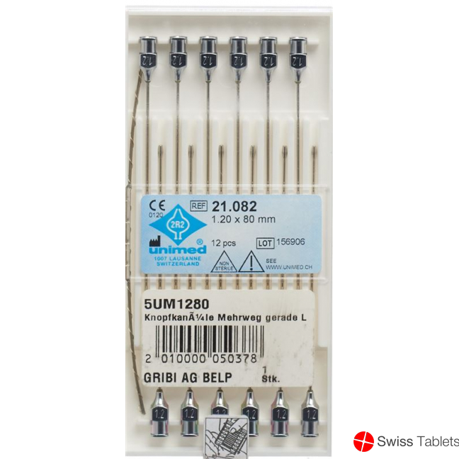 Unimed Knopfkanüle 1.2x80mm Luer Lock 12 Stück buy online