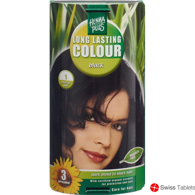 Henna Plus Long Last Color 1 Black buy online