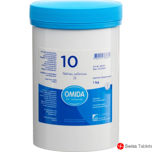 Omida Schüssler No10 Nat Sulf Tabletten D 6 1000g buy online