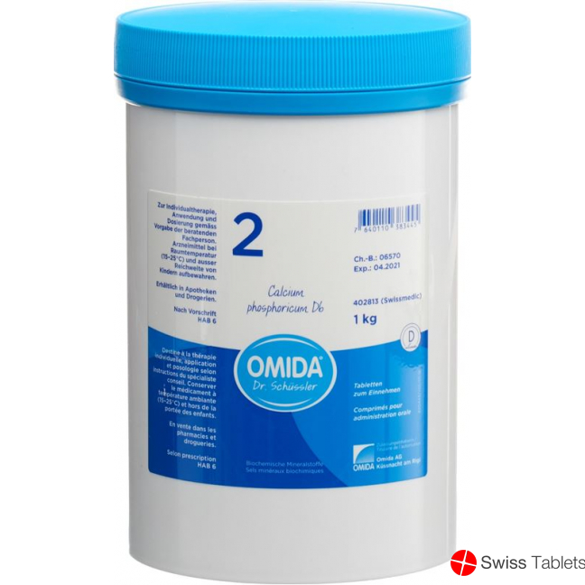 Omida Schüssler No2 Calc Phos Tabletten D 6 1000g buy online