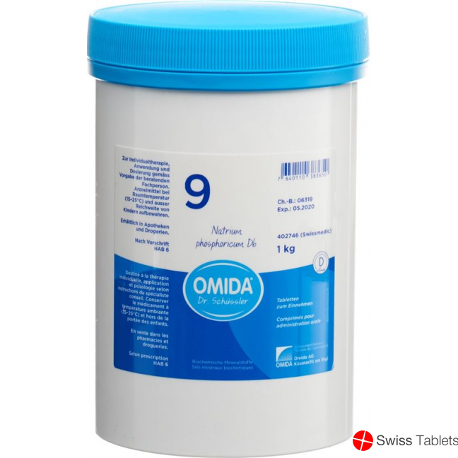 Omida Schüssler No9 Natr Phos Tabletten D 6 1000g buy online
