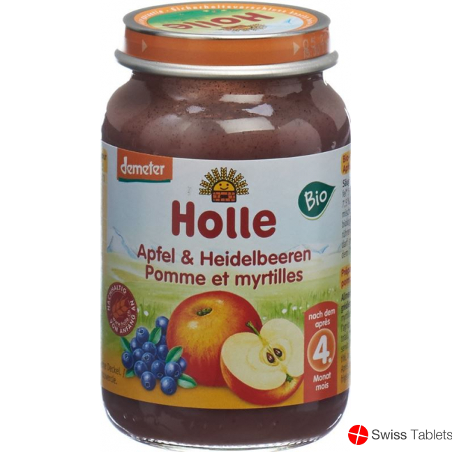 Holle Apple & Blueberries from the 4 month Organic 190g buy online