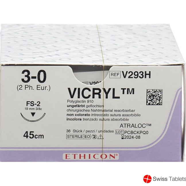 Vicryl 45cm Ungefaerbt 3-0 Fs-2 36 Stück buy online