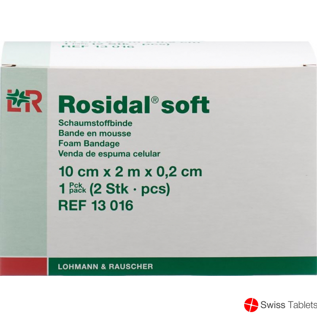 Rosidal Soft Schaumstoffbind 2.0mx10cmx0.2cm 2 Stück buy online