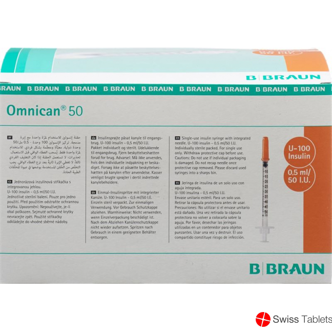 Omnican Insulin 50 0.5ml 0.3x12mm G30 Single 100 X buy online