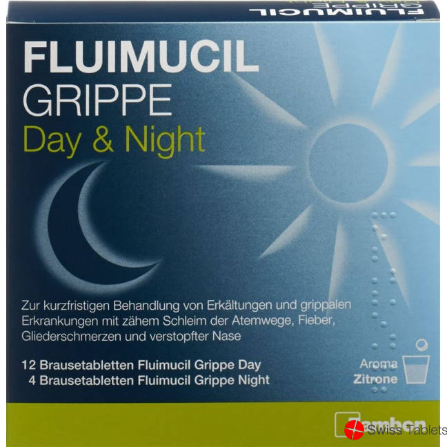 Fluimucil Grippe Day Night 16 Brausetabletten buy online