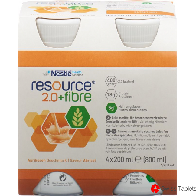 Resource 2.0 Fibre Drink Aprikose 4x 200ml buy online