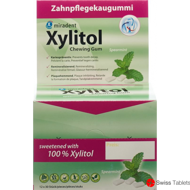 Miradent Xylitol Zahnpflege Kaugummi Spea 12x 30 Stück buy online